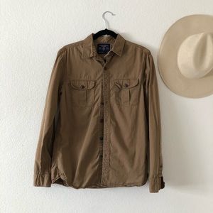 American Eagle Brown Causal Button Up Shirt